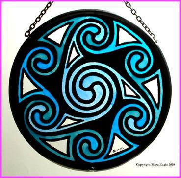 Celtic Swirls, Blue Roundel
