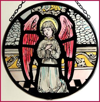 Chester Cathedral, Little Angel With Pink Wings Roundel