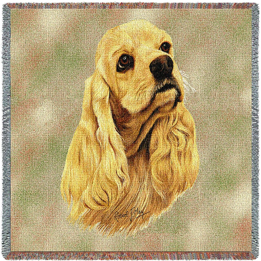 Cocker Spaniel Cotton Lap Square