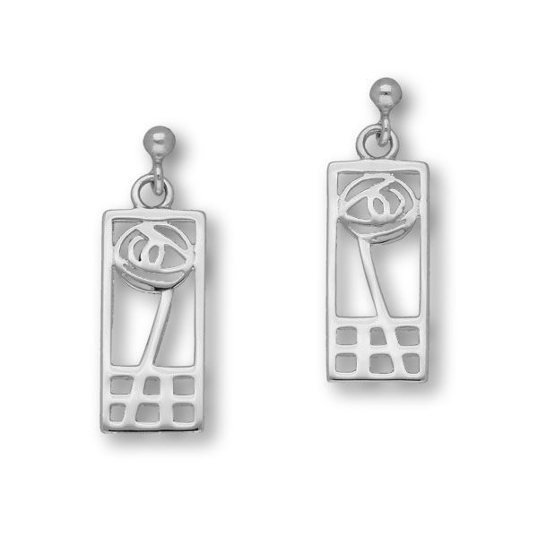 Charles Rennie Mackintosh Silver Earrings E625