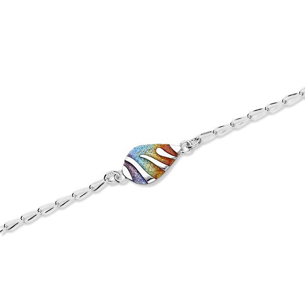 Mirage Single Drop Sterling Silver Bracelet, Rainbow
