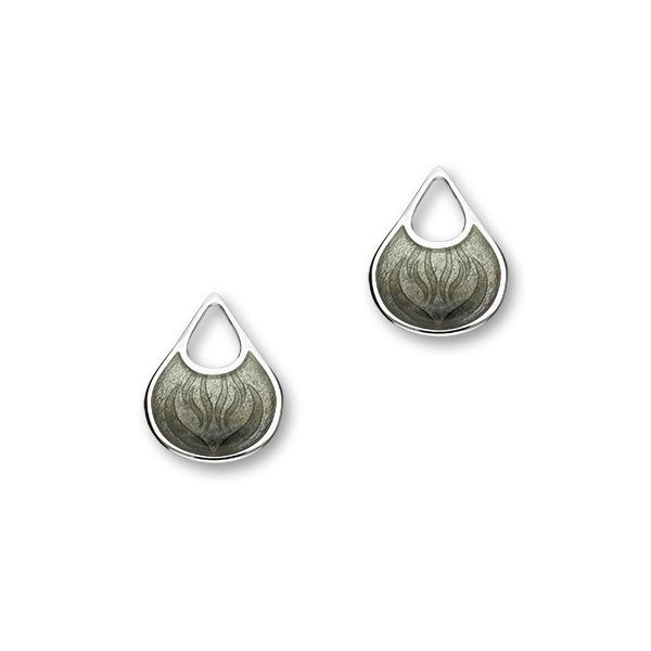 Elements Silver Earrings EE 416 Charcoal