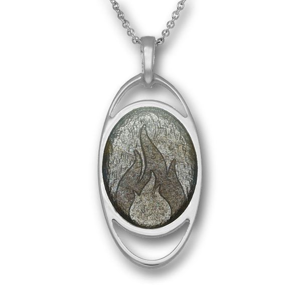 Elements Silver Pendant EP 387 Charcoal