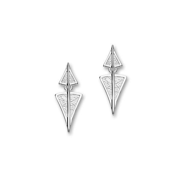 Aegean Sterling Silver Short Drop Earrings, E1815