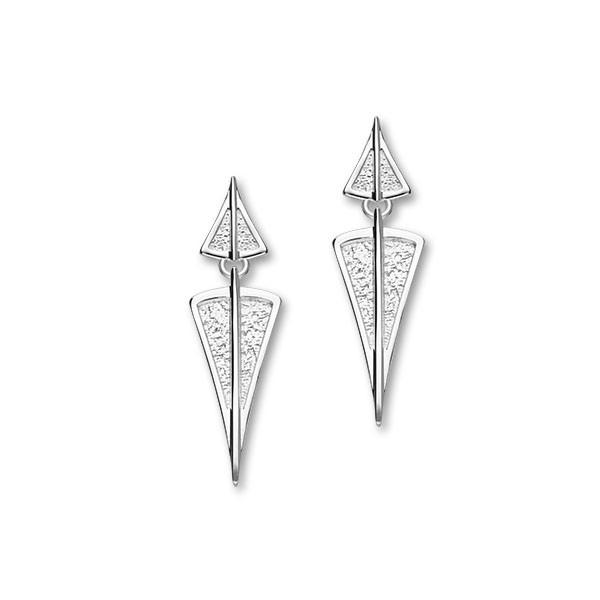 Aegean Sterling Silver Long Drop Earrings, E1816