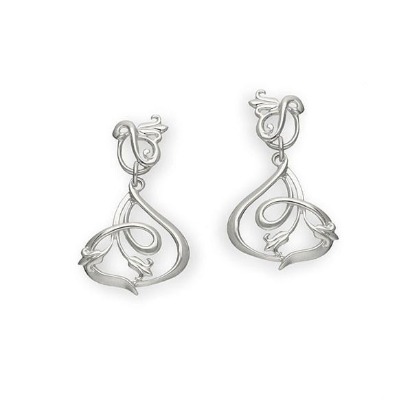 Art Nouveau Silver Earrings E237