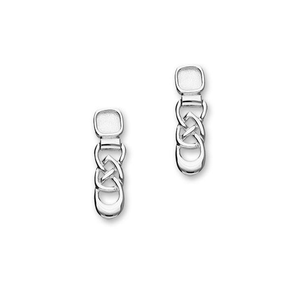 Celtic Knot Sterling Silver Drop Earrings, E775