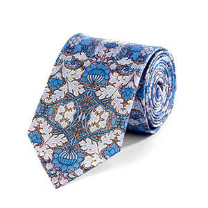 William Morris St. James Blue Silk Tie