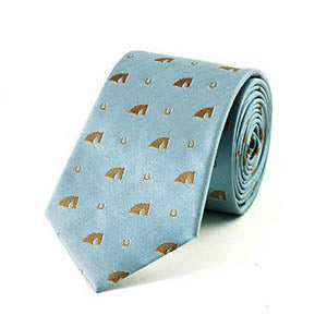 Horse Head & Horse Shoe Silk Tie