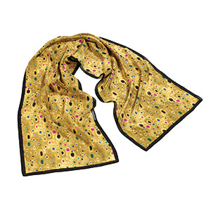 Klimt Gold Silk Scarf