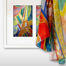 Load image into Gallery viewer, Delaunay Eiffel Tower Habotai Silk Large Scarf/Stole
