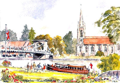 Marlow Buckinghamshire Watercolour