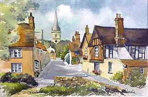Church St Buckinghamshire Watercolour
