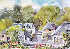 Cockington Forge Devon Watercolour