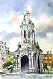 Dublin, Trinity College Watercolour