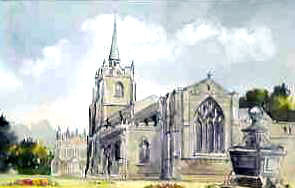 Chelmsford Cathedral Essex Watercolour