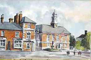 Braintree Town Hall Essex  Watercolour