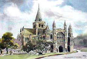 Rochester Cathedral Kent Watercolour