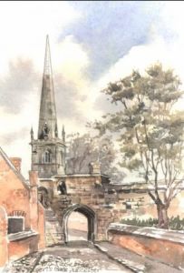 Rupert'S Gate Leicestershire Watercolour