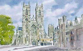 Westminster Abbey London Watercolour