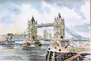 Tower Bridge London Watercolour