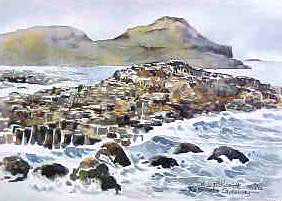 Giants Causeway Watercolour