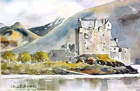 Eilean Donan Castle Watercolour