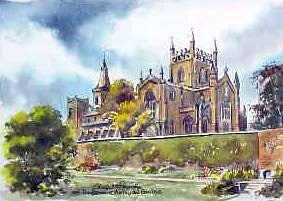 Dunfermline, Abbey & Gardens Watercolour