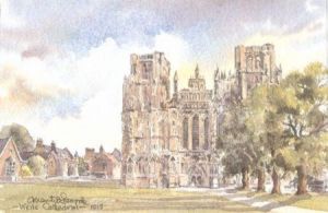 Wells Cathedral Somerset Watercolour