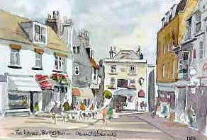 Brighton, The Lanes Sussex Watercolour