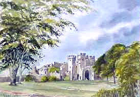 Arundel Castle Sussex Watercolour