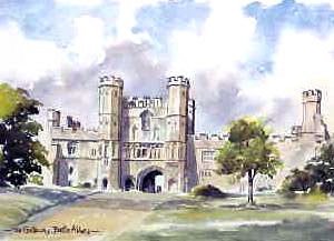 Battle Abbey Sussex Watercolour