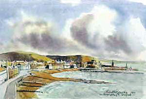 Aberystwyth Seafront Watercolour
