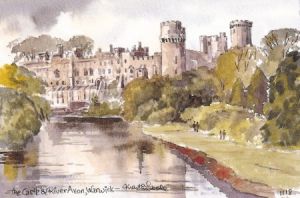 Warwick Castle Warwickshire Watercolour