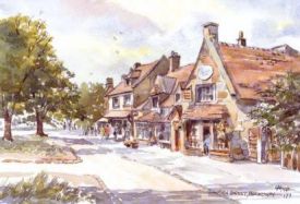 Broadway, High Street Worcestershire Watercolour