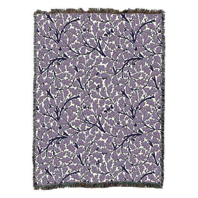 Oak Tree Purple William Morris Arts and Crafts Throw Blanket