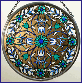 William Morris, Decorative Blue Persian Motif Roundel
