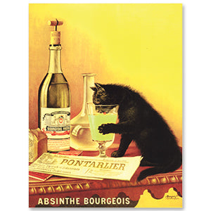 Absinthe Cat Poster