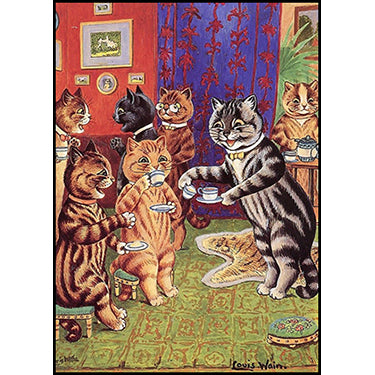 Louis Wain Cat Teatime Poster