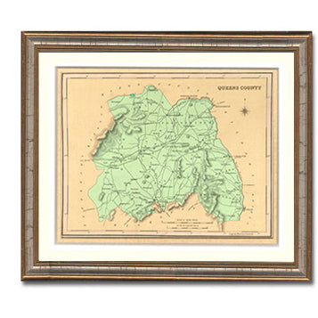 Laois Irish County Map Framed