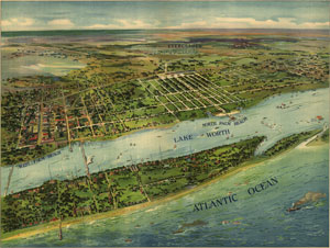 West Palm Beach, Florida 1915 Birdseye Map