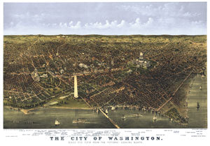 Washington, D.C. 1892 Birdseye Map