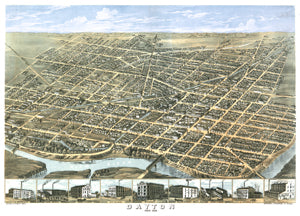 Dayton, Ohio 1870 Birdseye Map
