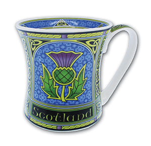Scottish Celtic Thistle Bone China Mug