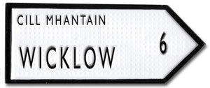 Wicklow County Road Sign