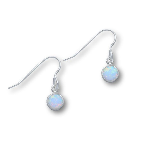 Harlequin Silver Earrings SE362 White Opal