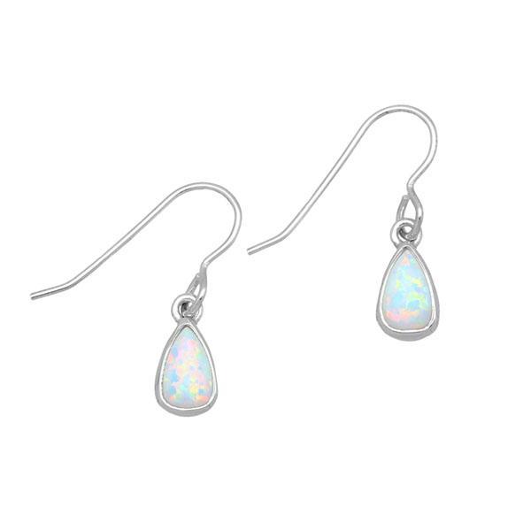 Sahara Sunset Silver Earrings SE385 White Opal