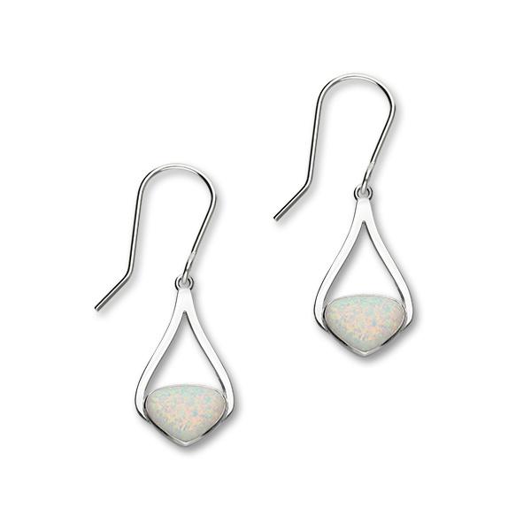 Sahara Sunset Silver Earrings SE391 White Opal