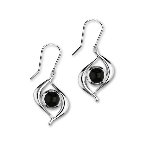 Carnaby Sterling Silver & Black Onyx Drop Earrings, SE293