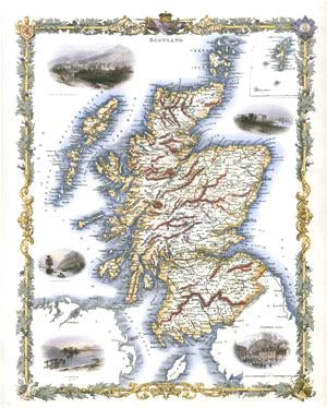 1830 Map Of Scotland, Poster Size